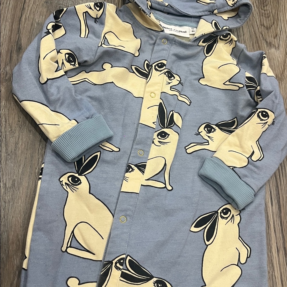 Mini Rodini Rabbit Onesie - Picture 4 of 7